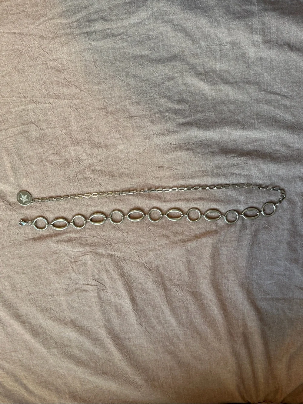Shop Tunnel Vision Silver Retro Roundabout Chain Belt